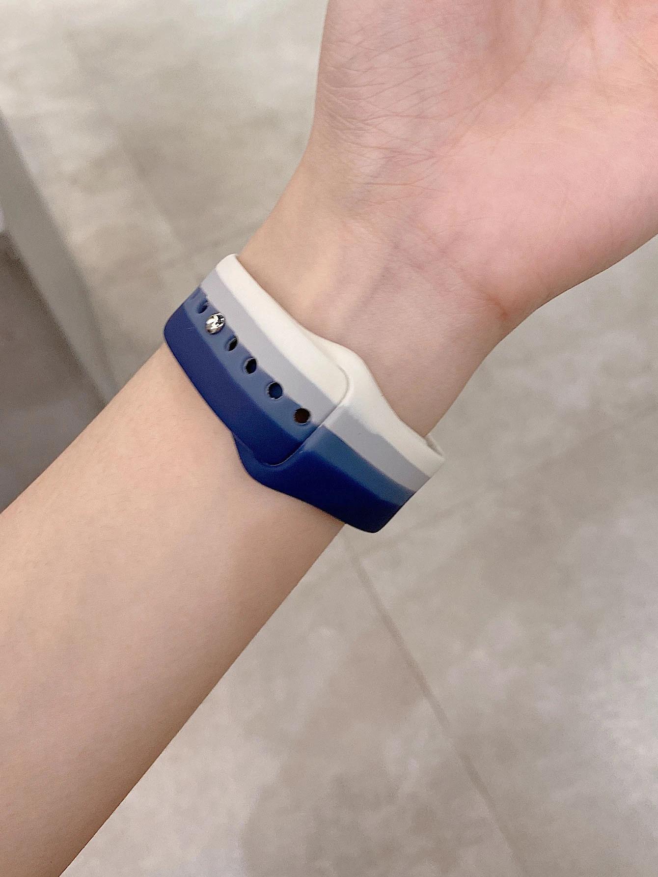 Blue Silikon Colour-Block Loop | Armband für Apple Watch (Blau)-Apple Watch Armbänder kaufen