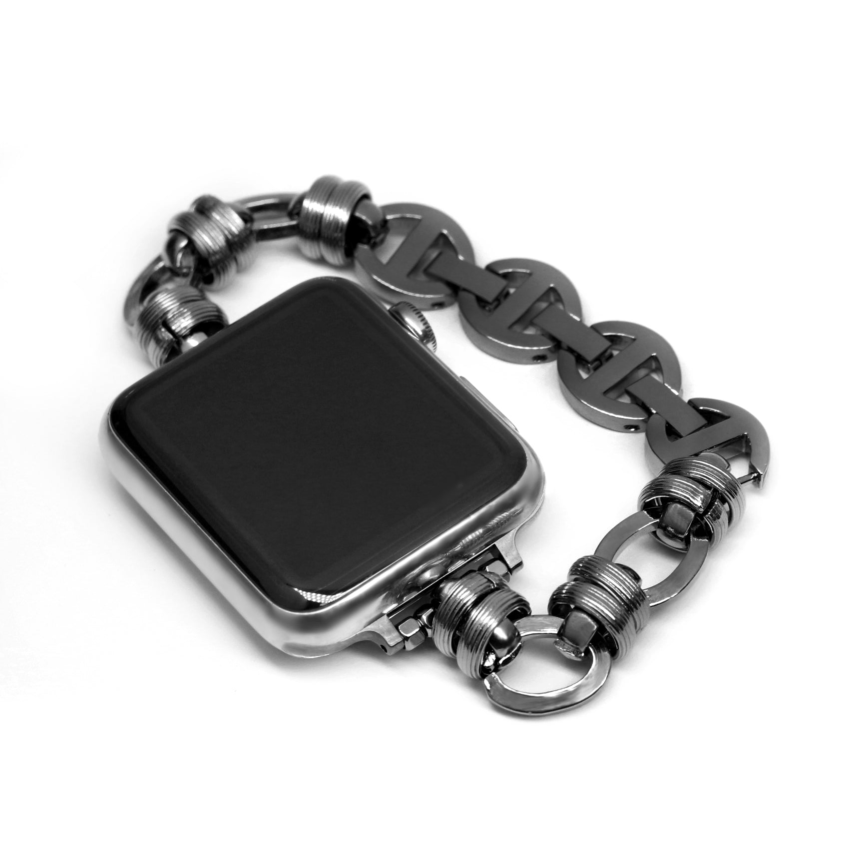 Black Jasmine - Metal Thread Chain | Gliederarmband für Apple Watch (Schwarz)-Apple Watch Armbänder kaufen