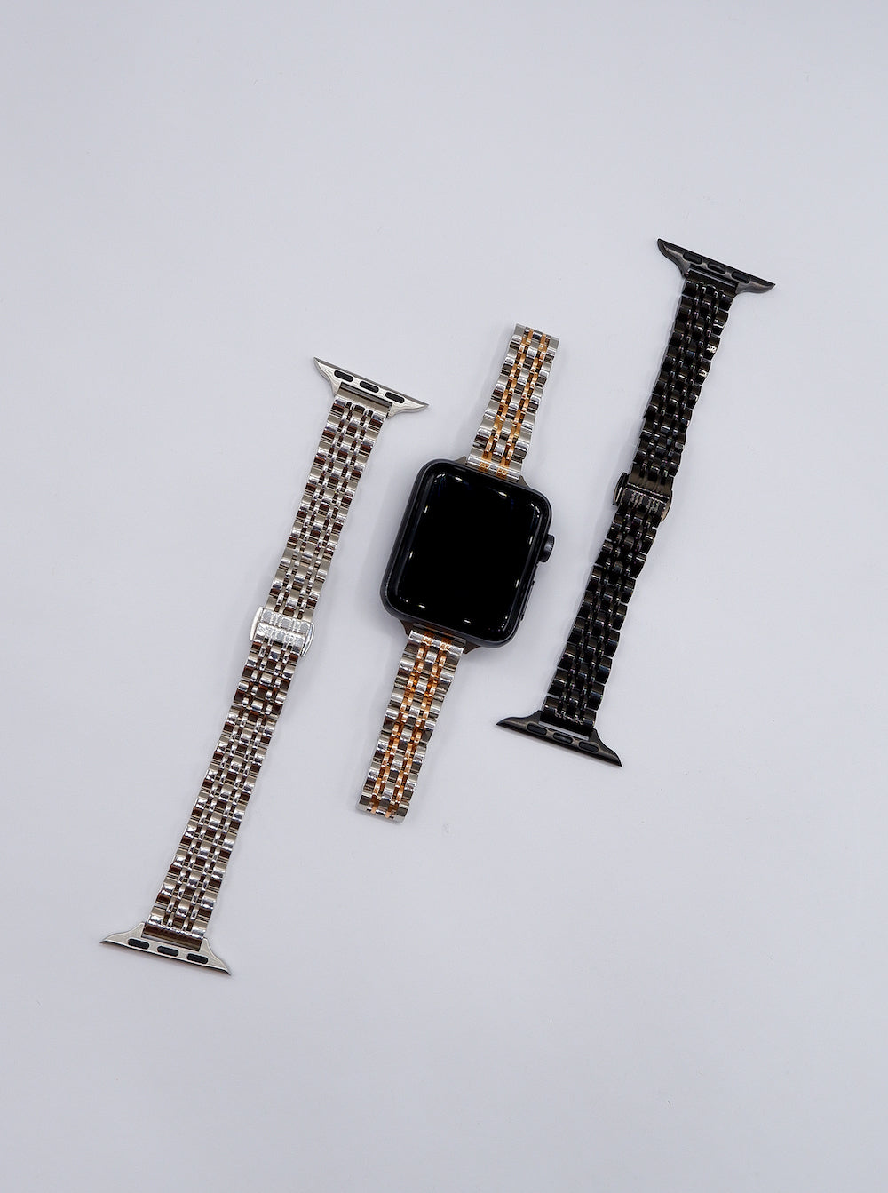 Black Metal Chain Millicent | Gliederarmband für Apple Watch (Schwarz)-Apple Watch Armbänder kaufen
