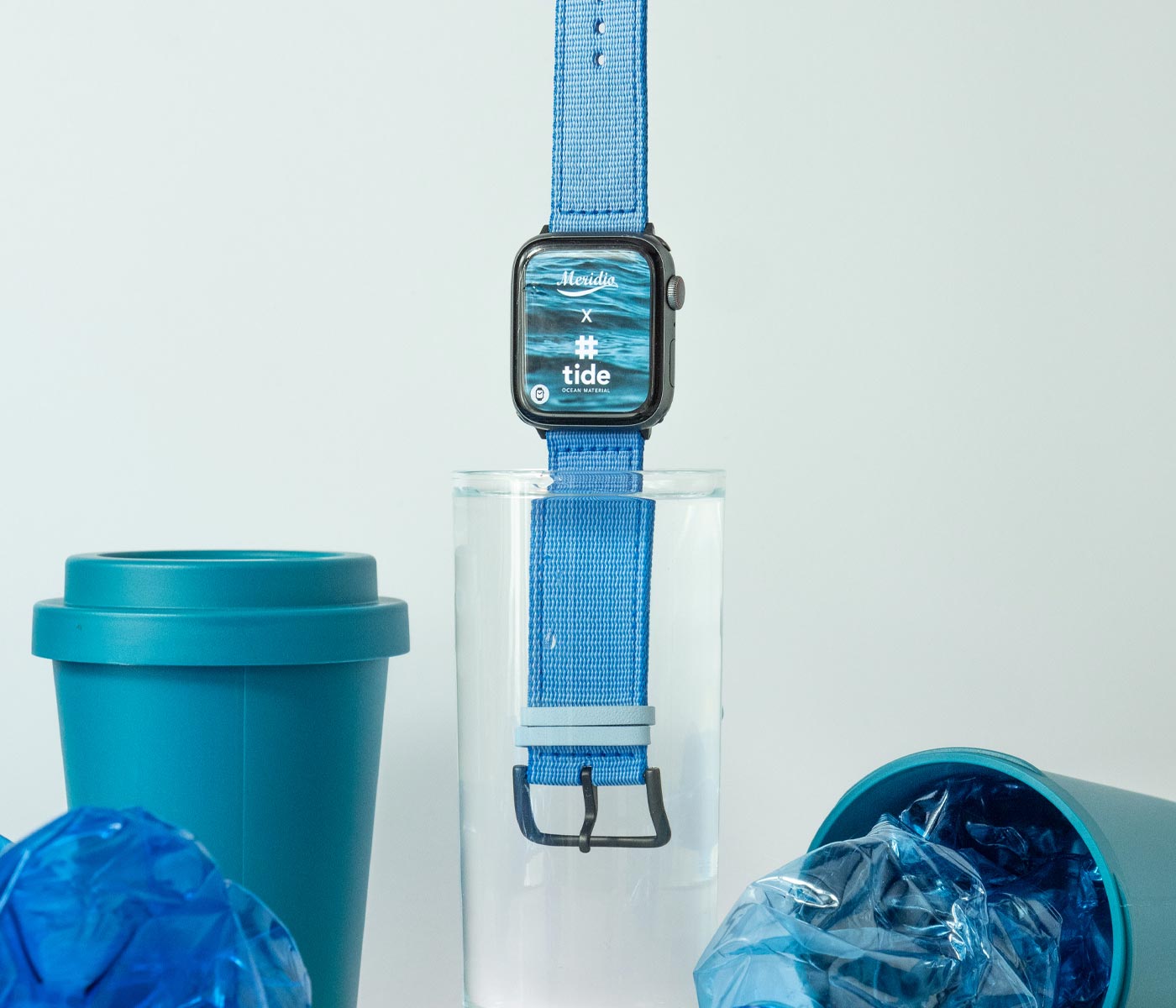 Blue Lagoon Classic | Armband aus recyceltem Ozeanplastik für Apple Watch (Blau)-Apple Watch Armbänder kaufen
