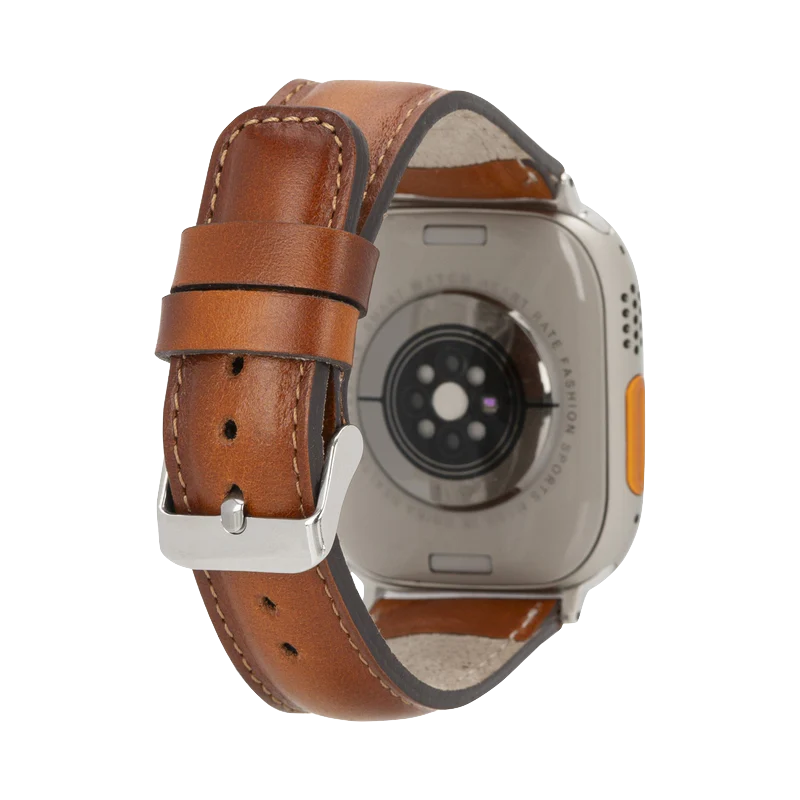 Brown Burnished Classic | Lederarmband für Apple Watch (Braun)-Apple Watch Armbänder kaufen #farbe_braun