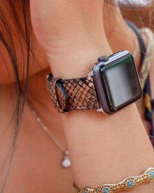 Brown Medusa Classic | Armband aus Kunstleder für Apple Watch (Mehrfarbig)-Apple Watch Armbänder kaufen