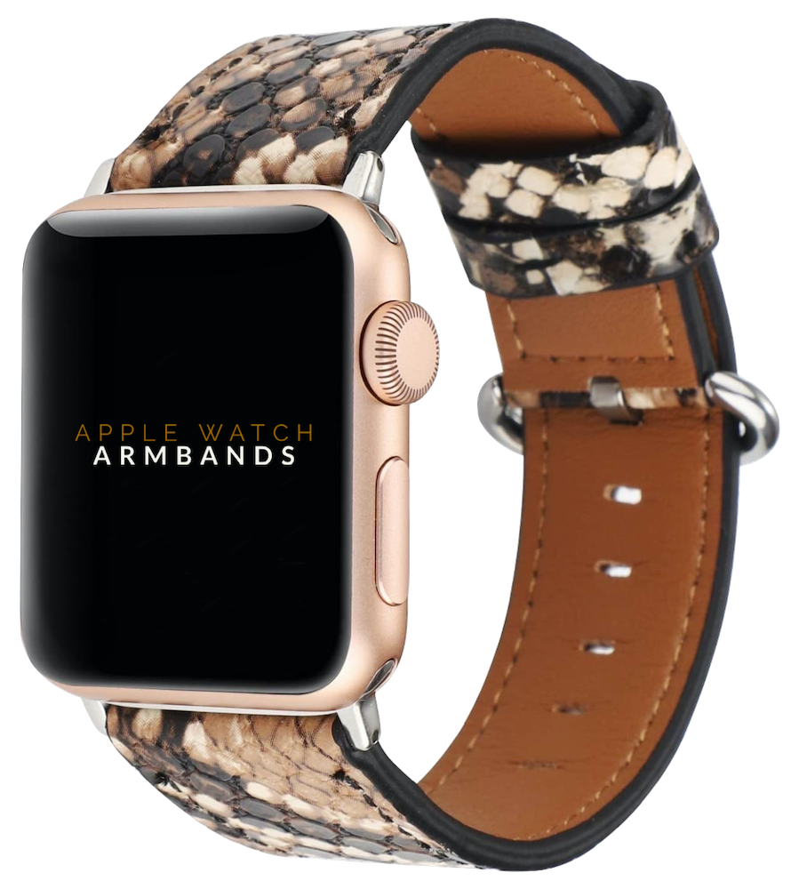 Brown Medusa Classic | Armband aus Kunstleder für Apple Watch (Mehrfarbig)-Apple Watch Armbänder kaufen