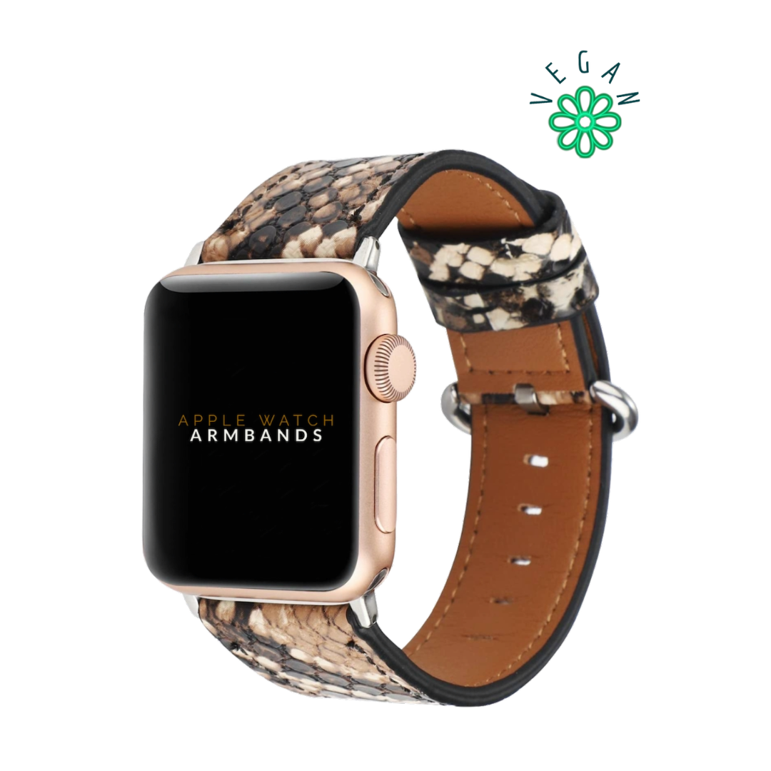 Brown Medusa Classic | Armband aus Kunstleder für Apple Watch (Mehrfarbig)-Apple Watch Armbänder kaufen #farbe_braun