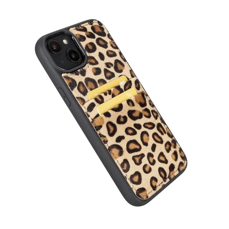 Leopard Leather Phone Case | Handyhülle mit Kartenfach für iPhone (Mehrfarbig)-Apple Watch Armbänder kaufen