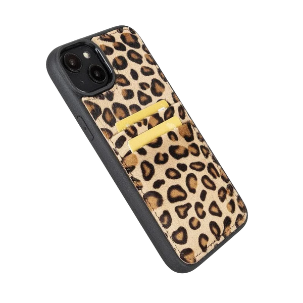 2 in 1 Leather Flip Case | Mobiele telefoonhoes voor iPhone 14 Plus (bruin)