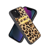 Leopard Leather Phone Case | Handyhülle mit Kartenfach für iPhone (Mehrfarbig)