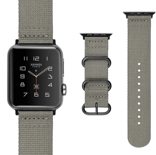 Double Buckle Grey | Armband für Apple Watch (Grau)-Apple Watch Armbänder kaufen #farbe_grau
