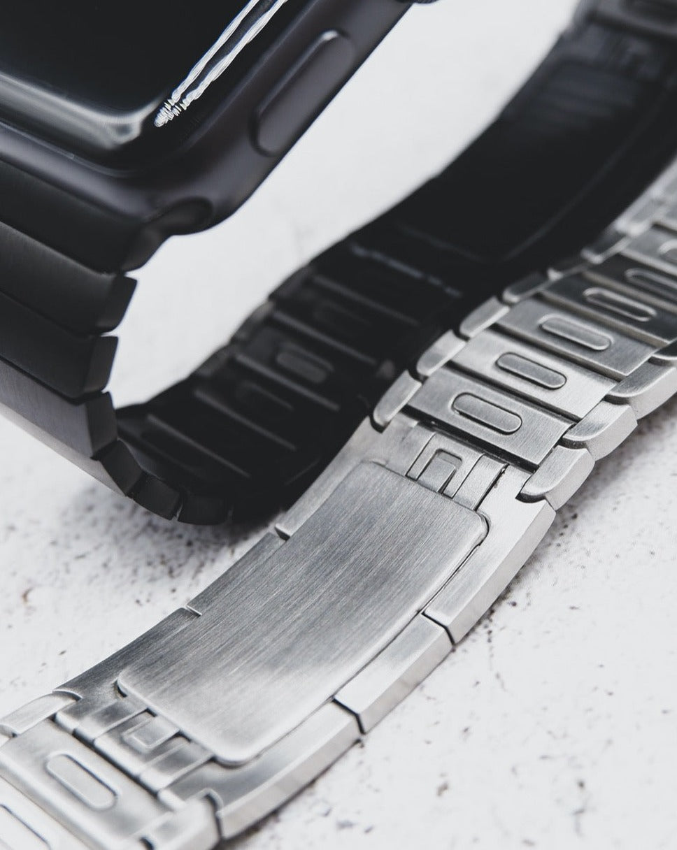 Silber - Edelstahl Gen. 6 | Gliederarmband für Apple Watch-Apple Watch Armbänder kaufen #farbe_silber