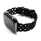 Black Silikon Hoola Loop | Armband für Apple Watch (Schwarz)