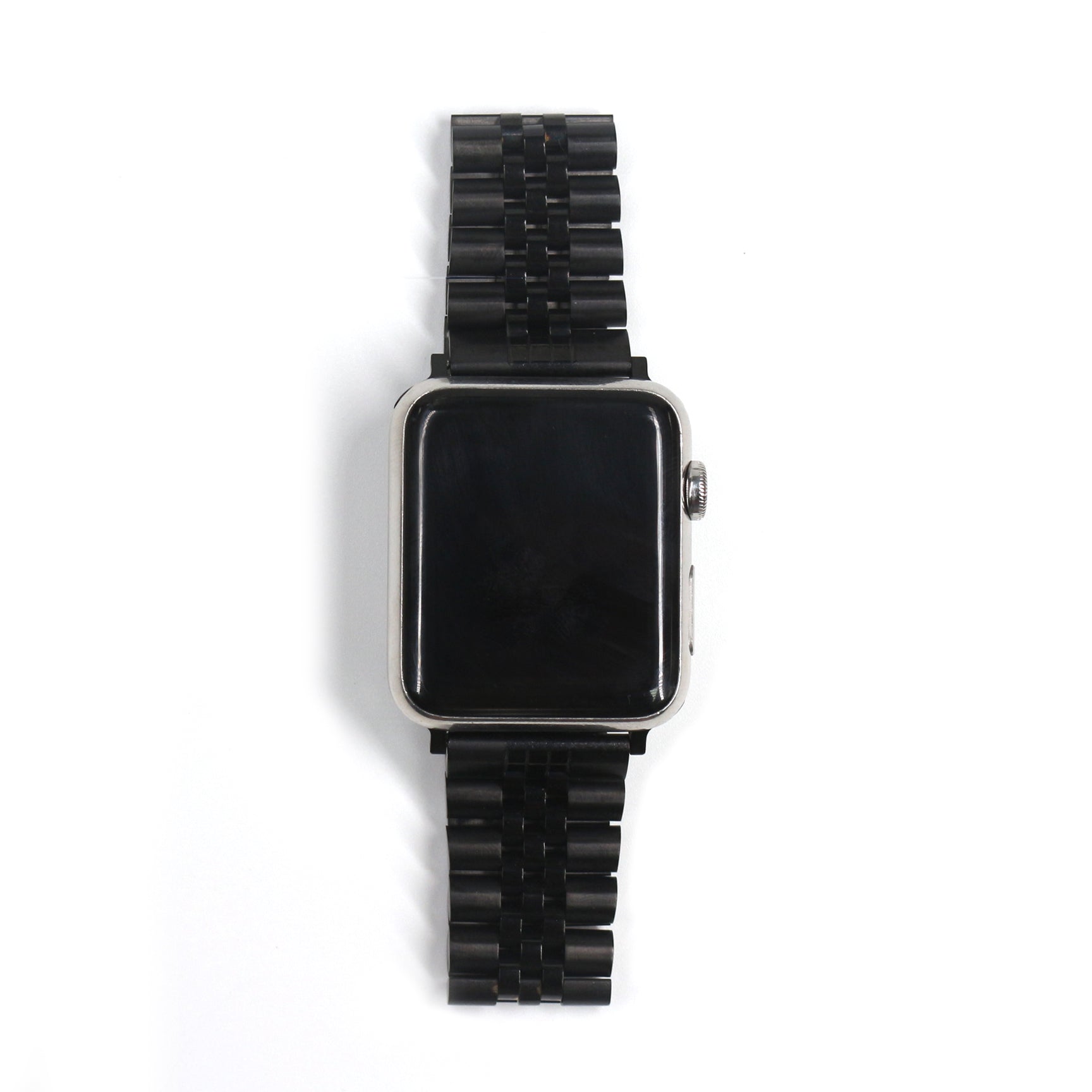 Florence Black Edelstahl Classic | Gliederarmband für Apple Watch (Schwarz)-Apple Watch Armbänder kaufen #farbe_schwarz