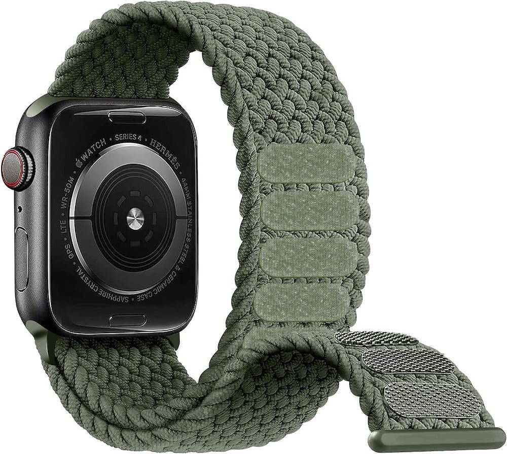 Geflochtenes Nylon Loop Invernessgrün | Armband für Apple Watch (Grün)-Apple Watch Armbänder kaufen