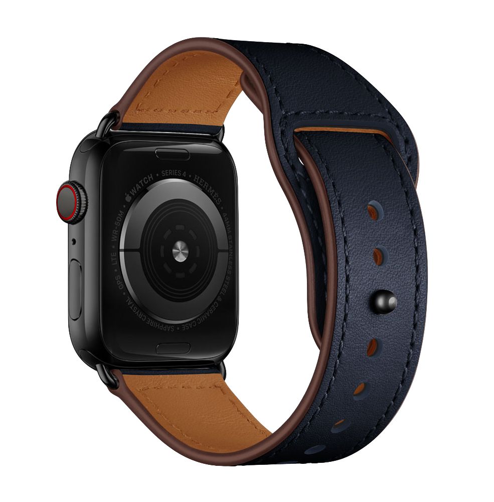 Midnight Blue Leather Loop | Lederarmband für Apple Watch (Blau)-Apple Watch Armbänder kaufen #farbe_midnight blue