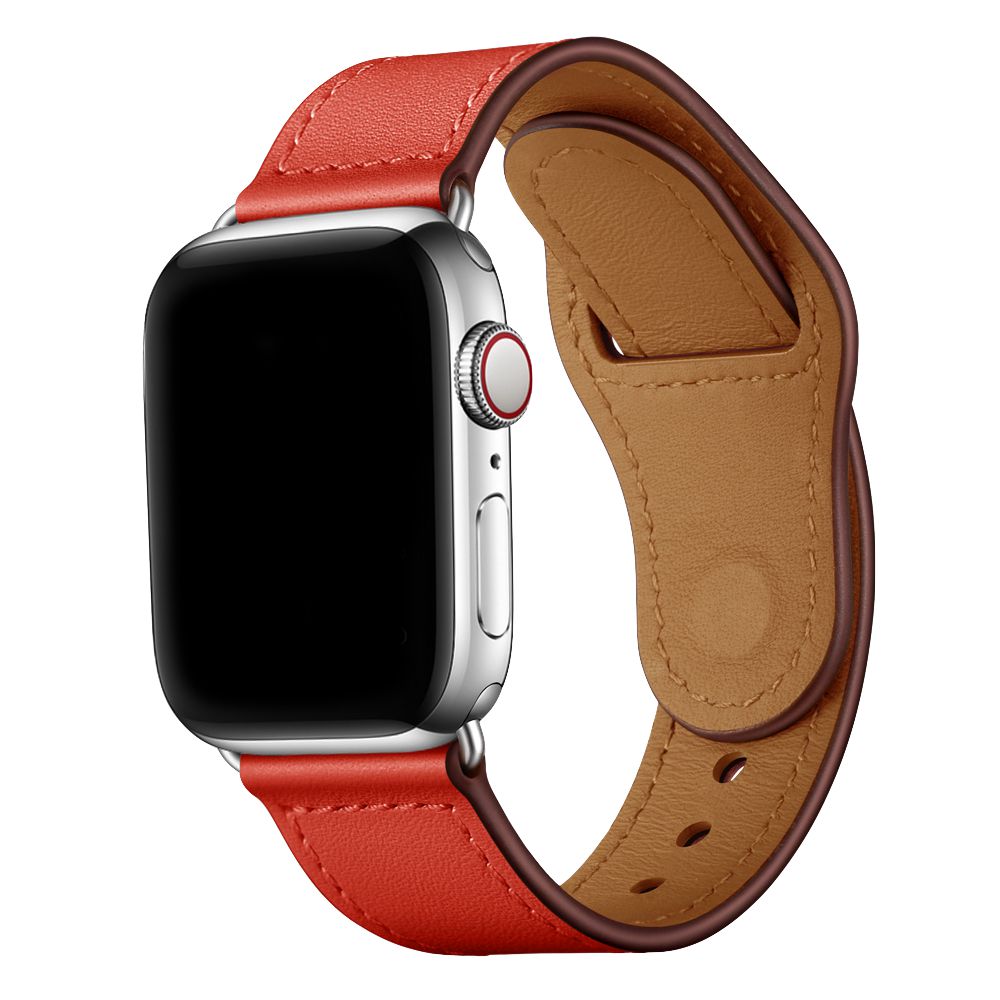 Watermelon Red Leather Loop | Lederarmband für Apple Watch (Rot)-Apple Watch Armbänder kaufen #farbe_watermelon red