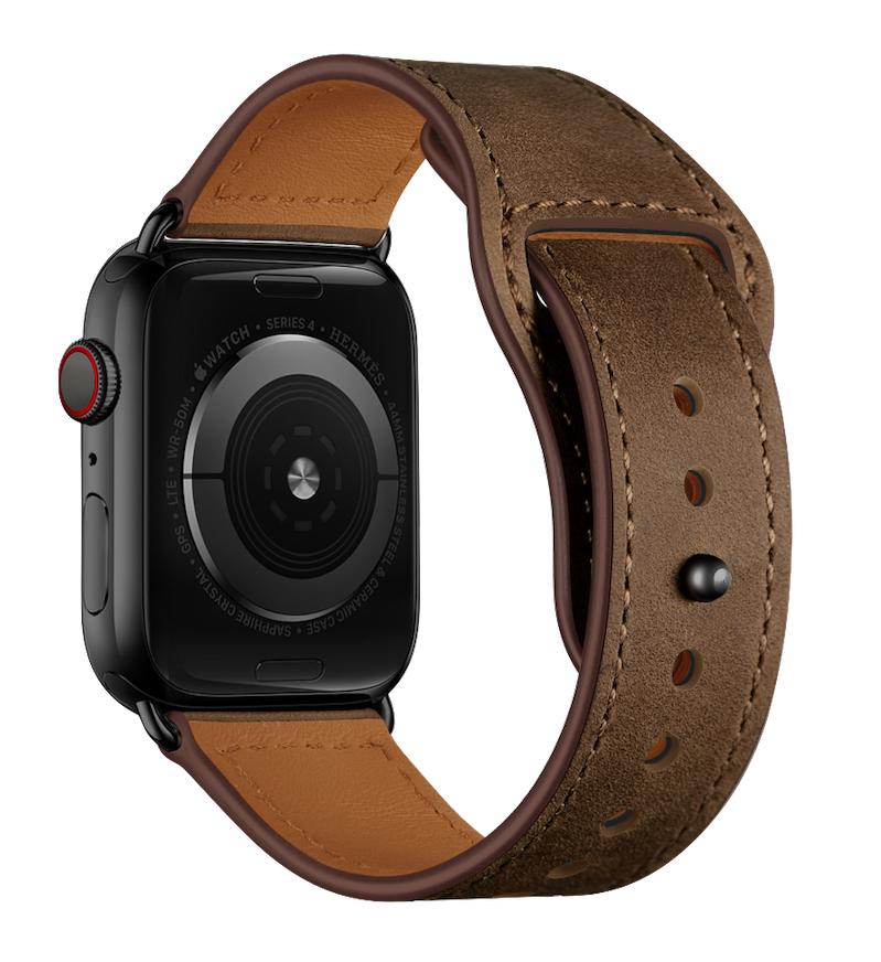 Vintage Brown Leather Loop | Lederarmband für Apple Watch (Braun)-Apple Watch Armbänder kaufen #farbe_vintage brown