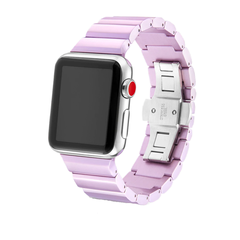 Ligero Lavendel - Eloxiertes Aluminium | Gliederarmband für Apple Watch (Matt Pastell Lila)-Original JUUK Apple Watch Armbands kaufen