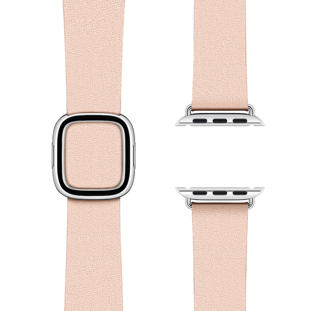 Magnetic Buckle, Modern Buckle Light Pink | Modernes Lederarmband für Apple Watch (Rosa)-Apple Watch Armbänder kaufen #farbe_light pink