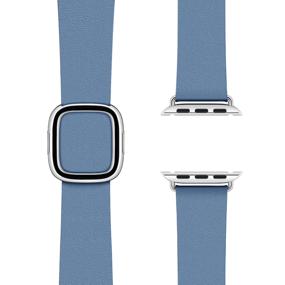Magnetic Buckle, Modern Buckle Cornflower | Modernes Lederarmband für Apple Watch (Blau)-Apple Watch Armbänder kaufen #farbe_cornflower
