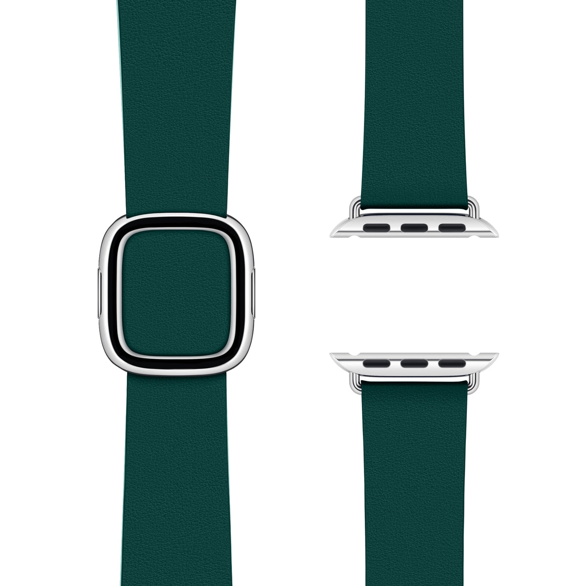 Magnetic Buckle, Modern Buckle Forest Green | Modernes Lederarmband für Apple Watch (Grün)-Apple Watch Armbänder kaufen #farbe_forest green