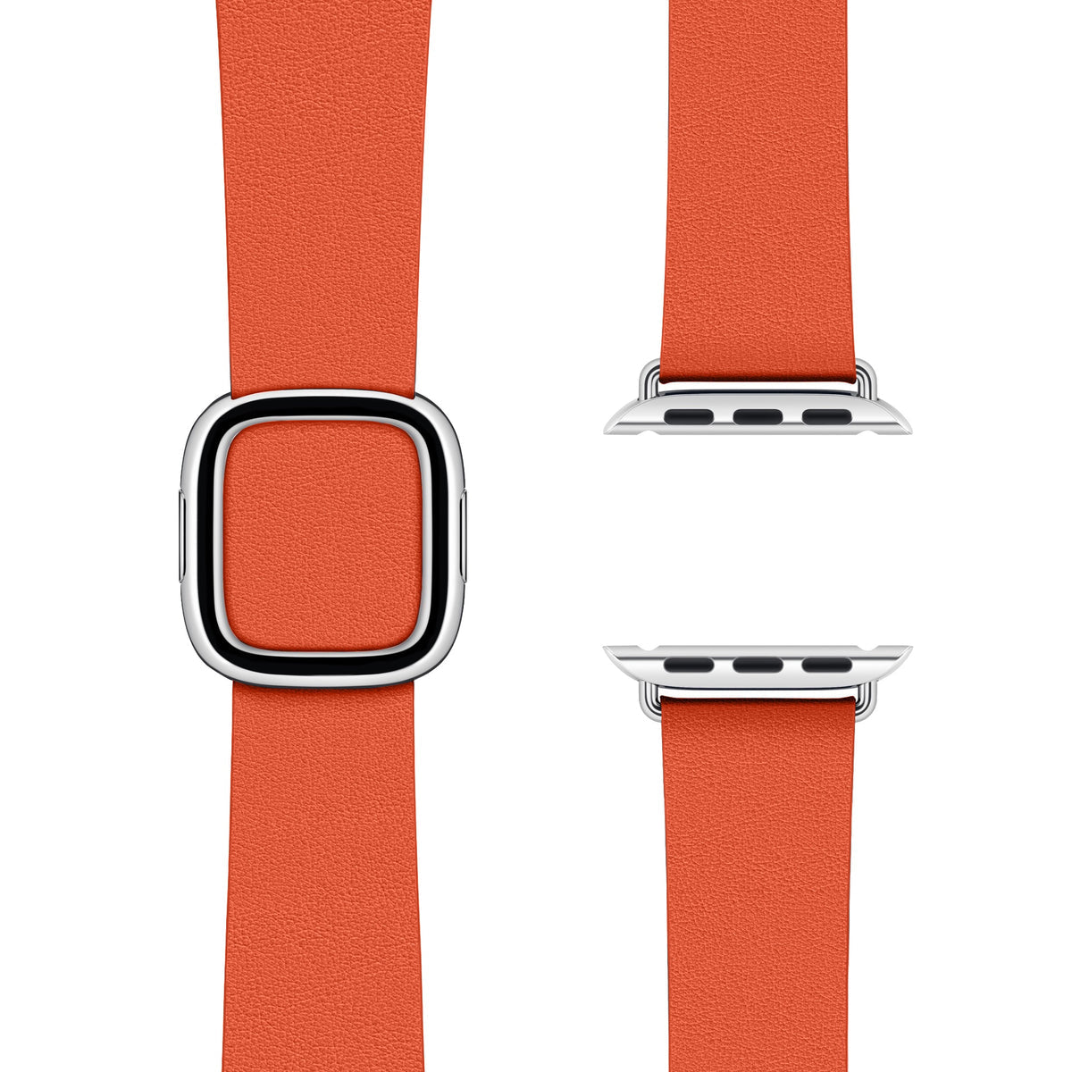 Magnetic Buckle, Modern Buckle Sunset | Modernes Lederarmband für Apple Watch (Orange)-Apple Watch Armbänder kaufen #farbe_sunset