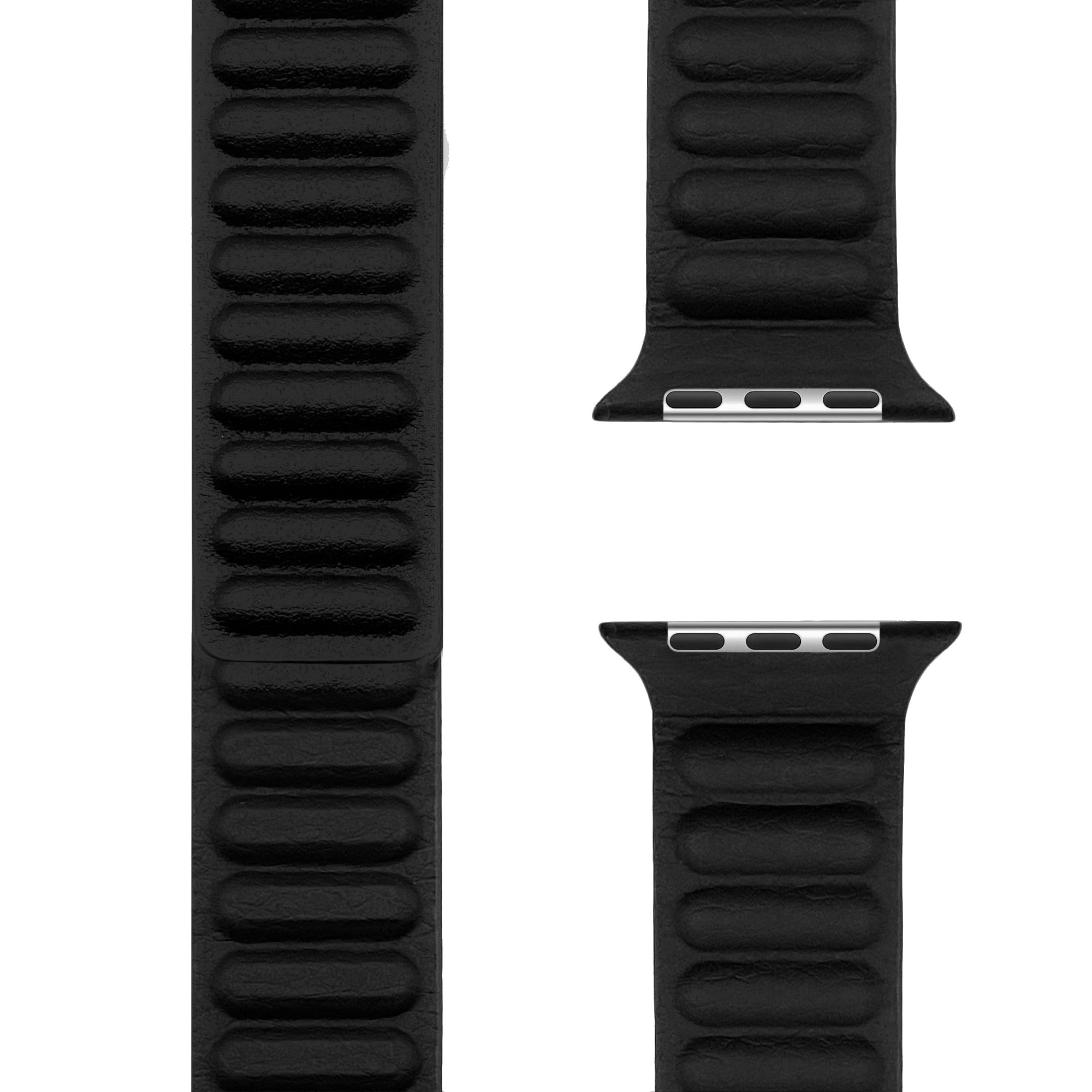 Magnetic Leather, Ink Black Leather Link | Lederarmband mit Endstück für Apple Watch (Schwarz)-Apple Watch Armbänder kaufen #farbe_ink black