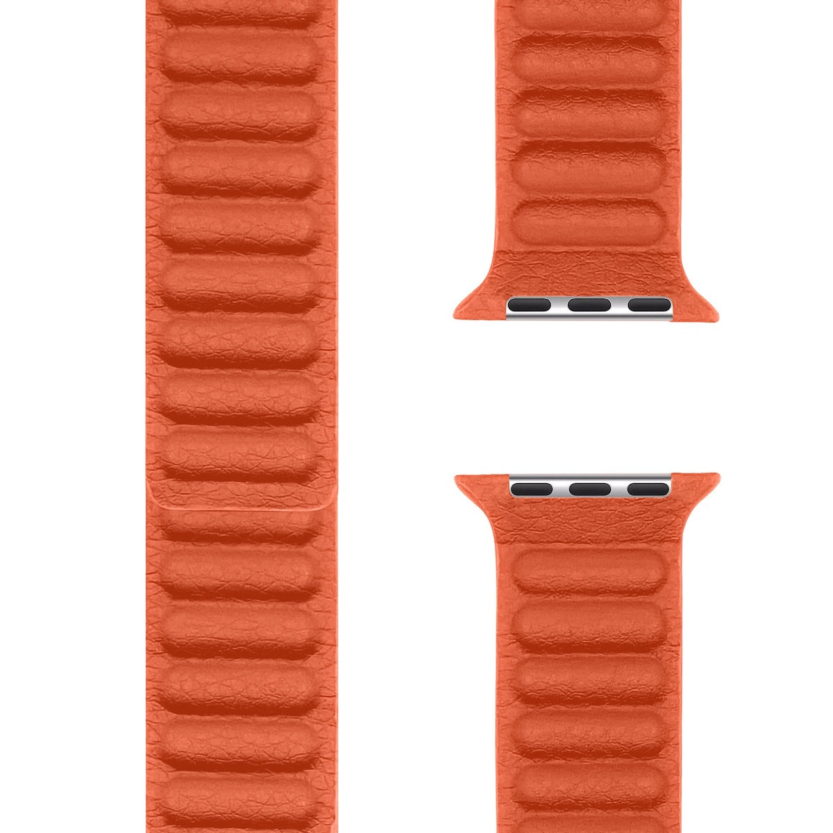 Magnetic Leather, Sunset Leather Link | Lederarmband mit Endstück für Apple Watch (Orange)-Apple Watch Armbänder kaufen #farbe_sunset