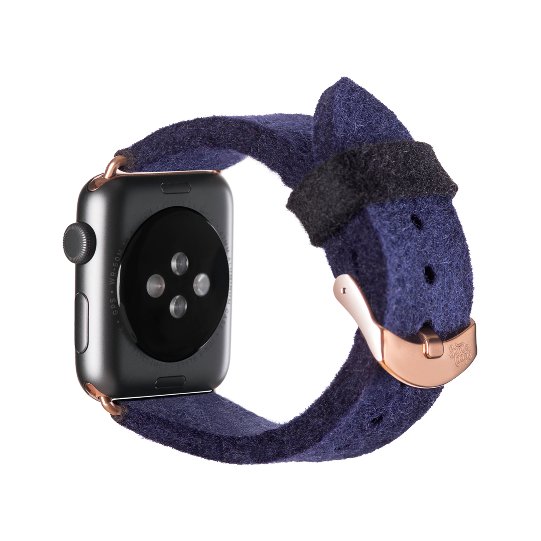 Merinowolle Armband für Apple Watch (Dunkelblau)-Apple Watch Armbänder kaufen #farbe_dunkelblau