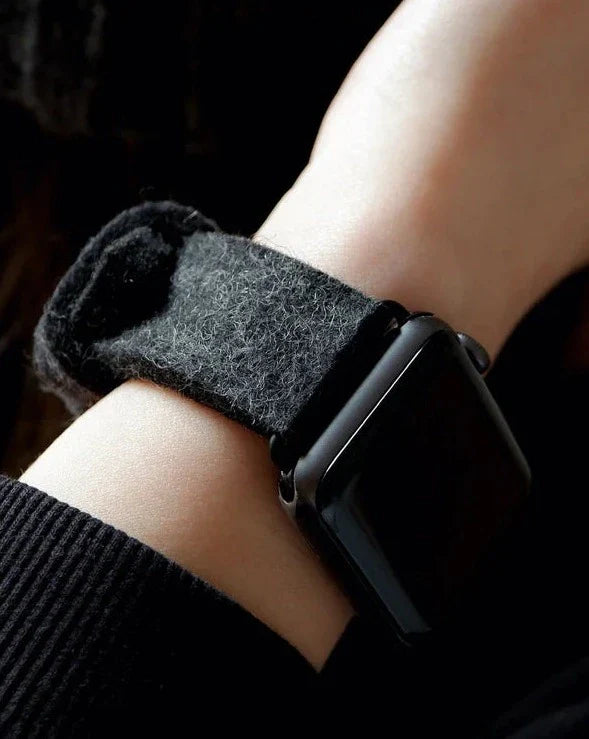 Merinowolle Armband für Apple Watch (Dunkelgrau)-Apple Watch Armbänder kaufen #farbe_dunkelgrau
