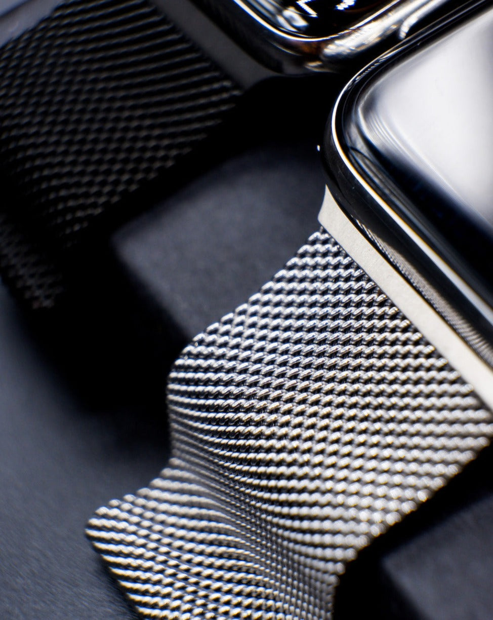 Milanaise Loop Silver | Edelstahlarmband für Apple Watch (Silber)-Apple Watch Armbänder kaufen #farbe_silber