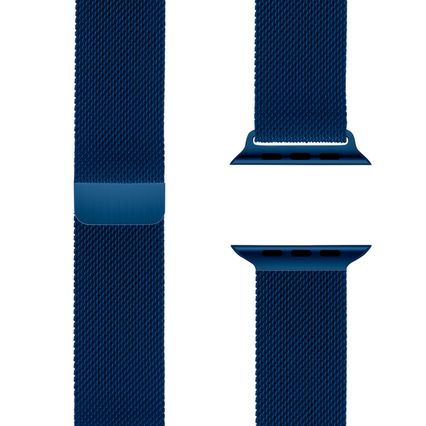 Milanese Loop Blue (S6) | Roestvrijstalen armband voor Apple Watch (blauw)