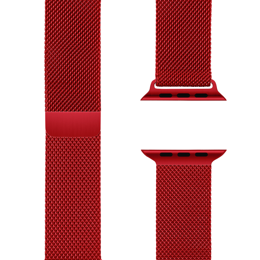 Milanaise Loop Red | Edelstahlarmband für Apple Watch (Rot)-Apple Watch Armbänder kaufen