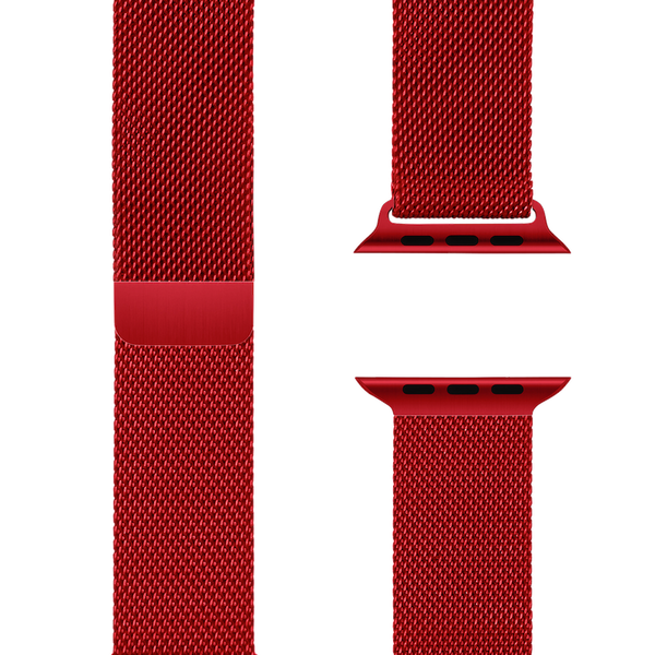 Milanaise Loop Red | Roestvrijstalen armband voor Apple Watch (rood)