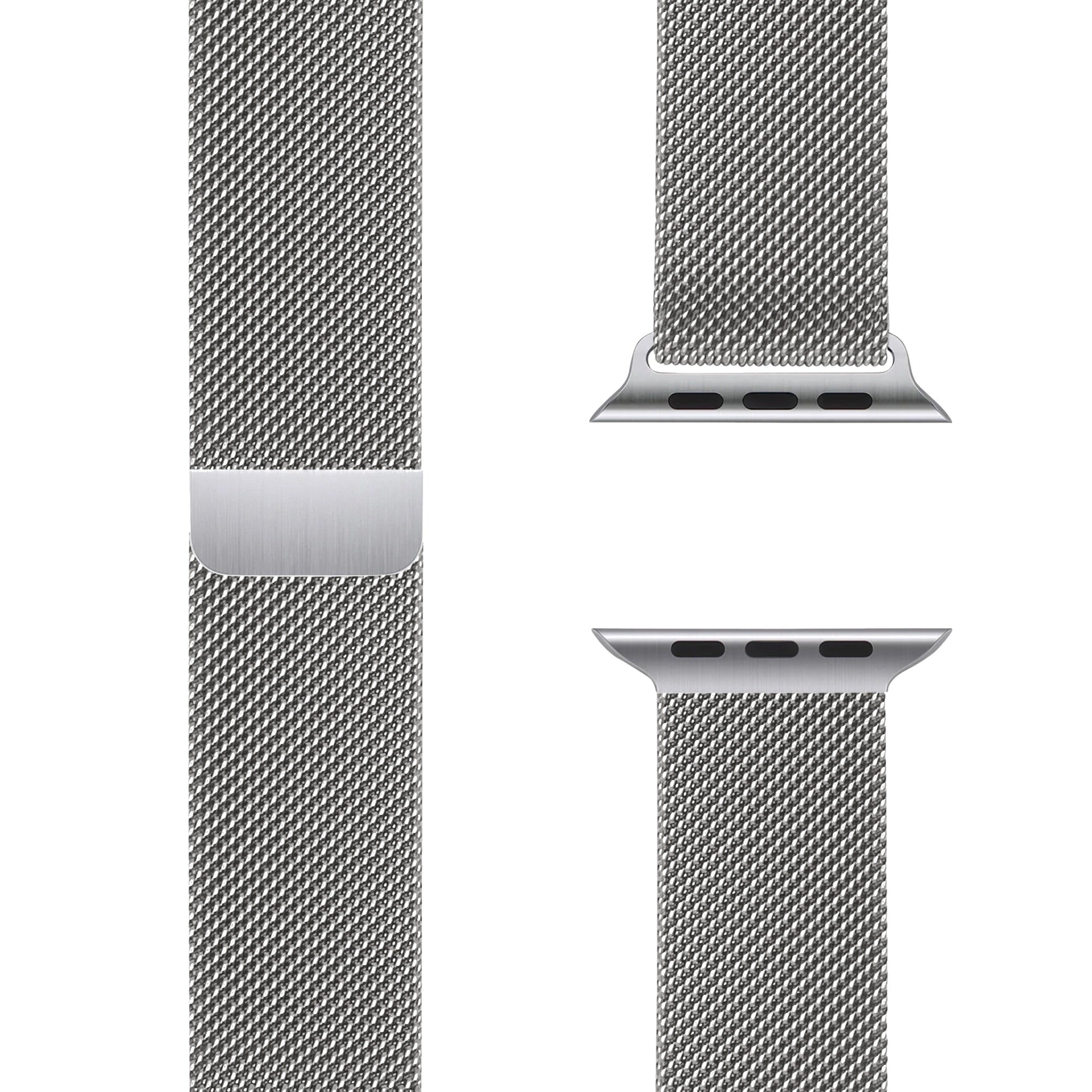 Milanaise Loop Silver | Edelstahlarmband für Apple Watch (Silber)-Apple Watch Armbänder kaufen