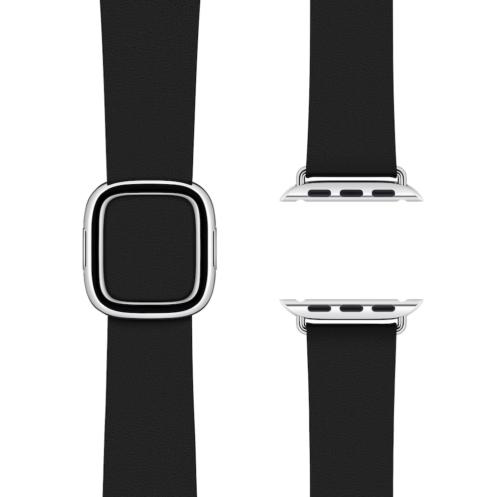 Modern Buckle Midnight | Modernes Lederarmband für Apple Watch (Schwarz)-Apple Watch Armbänder kaufen