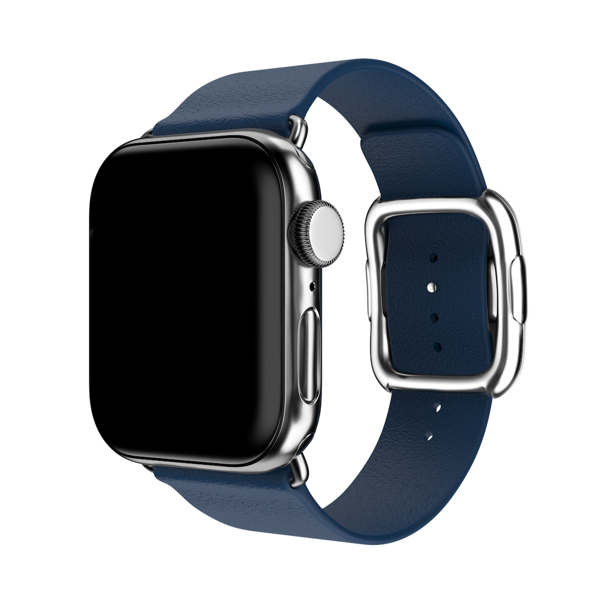 Modern Buckle Deep Sea | Modernes Lederarmband für Apple Watch (Blau)-Apple Watch Armbänder kaufen