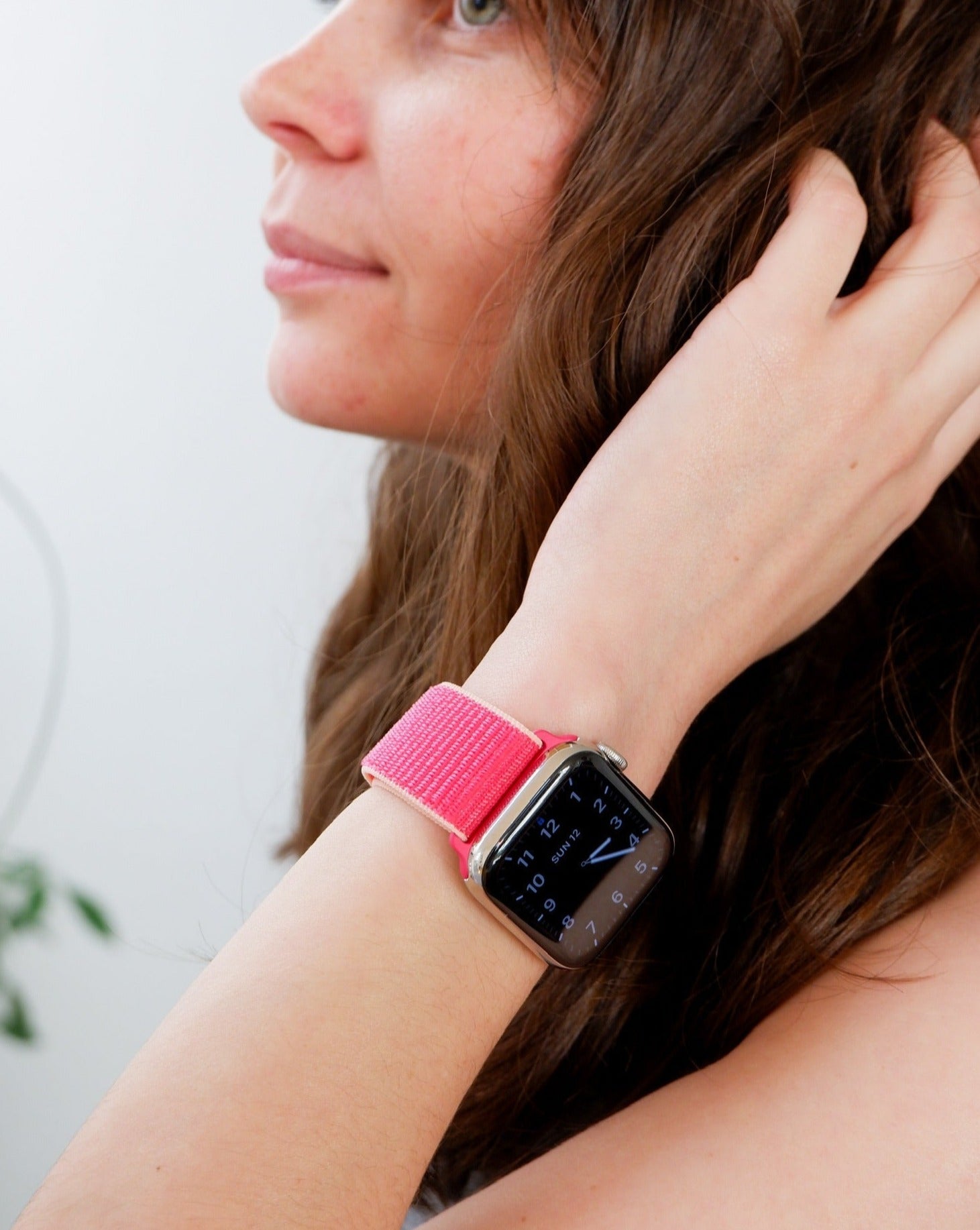 Nylon Sport, Sport Loop Pomegranate | Armband für Apple Watch (Pink)-Apple Watch Armbänder kaufen #farbe_pomegranate