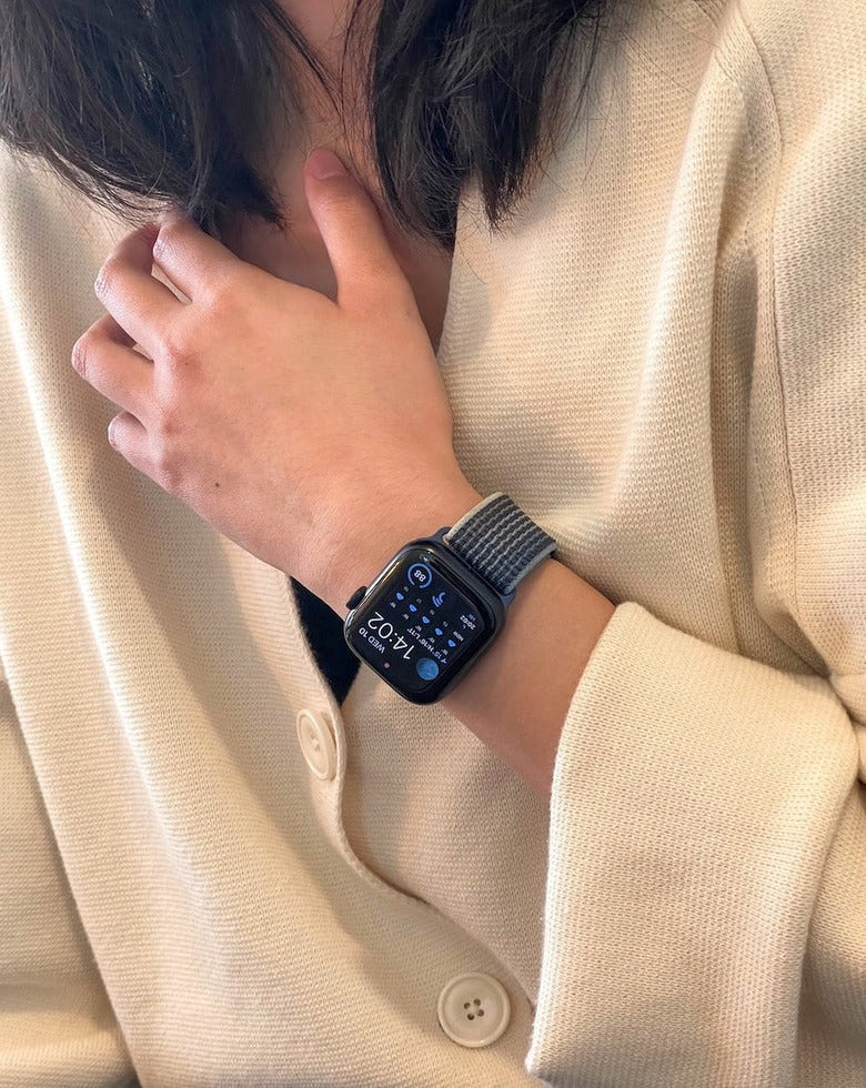 Nylon Sport, Sport Loop Storm Blue | Armband für Apple Watch (Blau)-Apple Watch Armbänder kaufen #farbe_storm blue