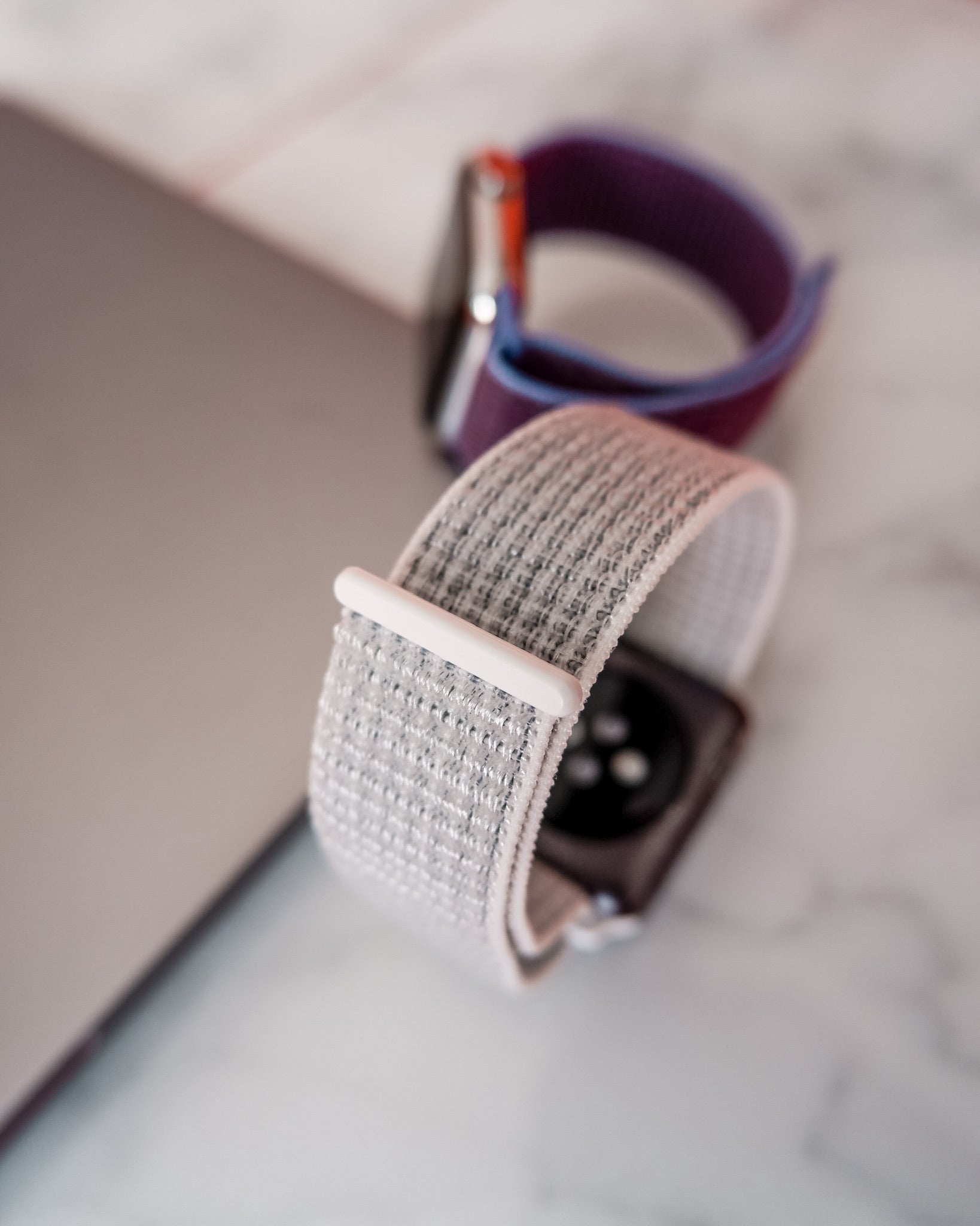 Nylon Sport,Sport Loop Summit White | Armband für Apple Watch (Weiss)-Apple Watch Armbänder kaufen #farbe_summit white