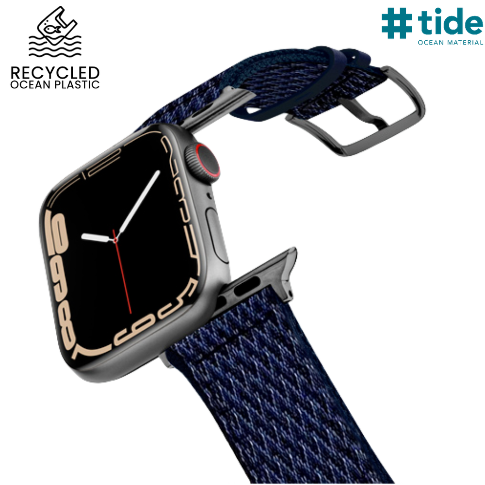 Ocean Waves Classic | Armband aus recyceltem Ozeanplastik für Apple Watch (Blau)-Apple Watch Armbänder kaufen