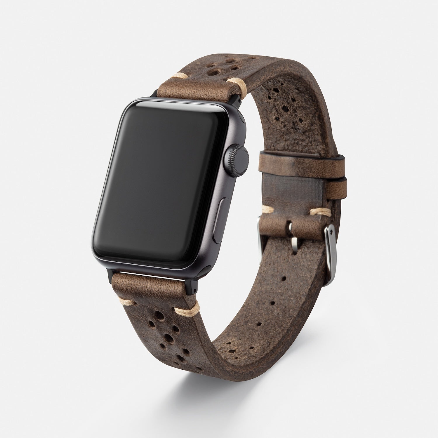 Olive Racing vegetabil gegerbtes Rindleder Classic | Lederarmband für Apple Watch (Grün)-Apple Watch Armbänder kaufen