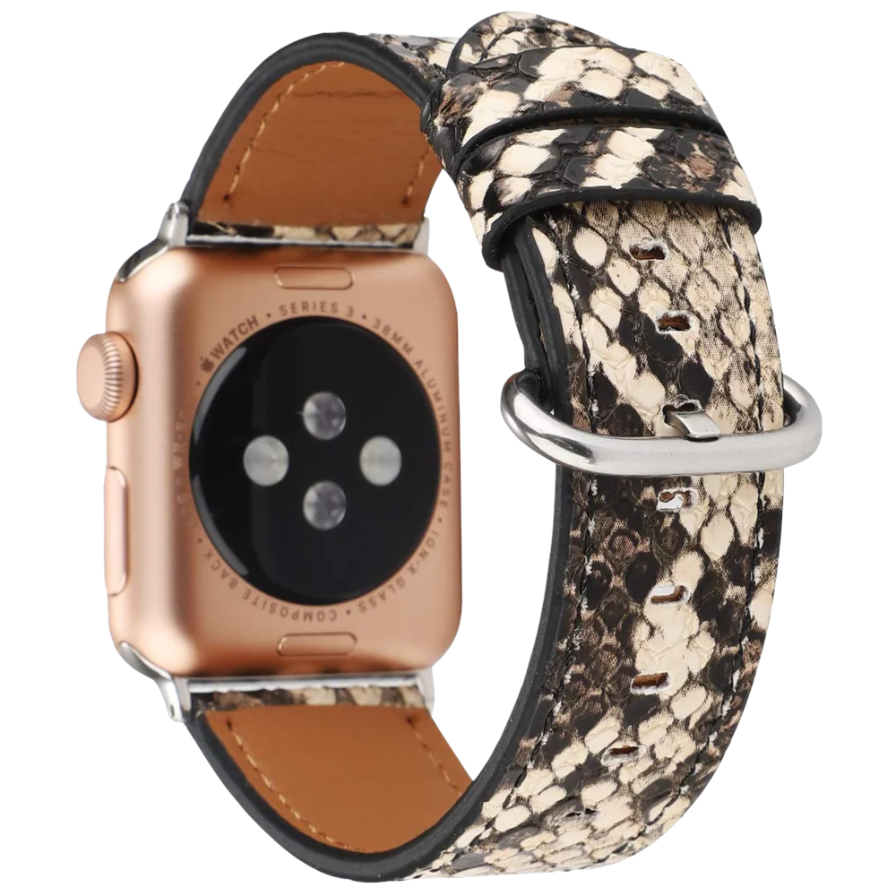 Pink Beige Medusa Classic | Armband aus Kunstleder für Apple Watch (Mehrfarbig)-Apple Watch Armbänder kaufen #farbe_pink beige