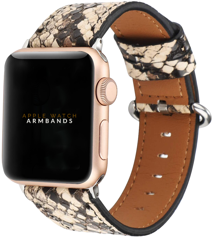 Pink Beige Medusa Classic | Armband aus Kunstleder für Apple Watch (Mehrfarbig)-Apple Watch Armbänder kaufen