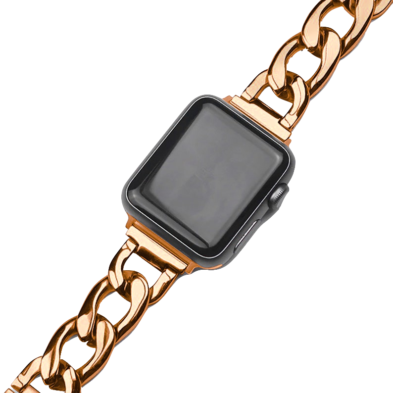 Roségold Metal Chain Alaïa | Gliederarmband für Apple Watch (Gold)-Apple Watch Armbänder kaufen