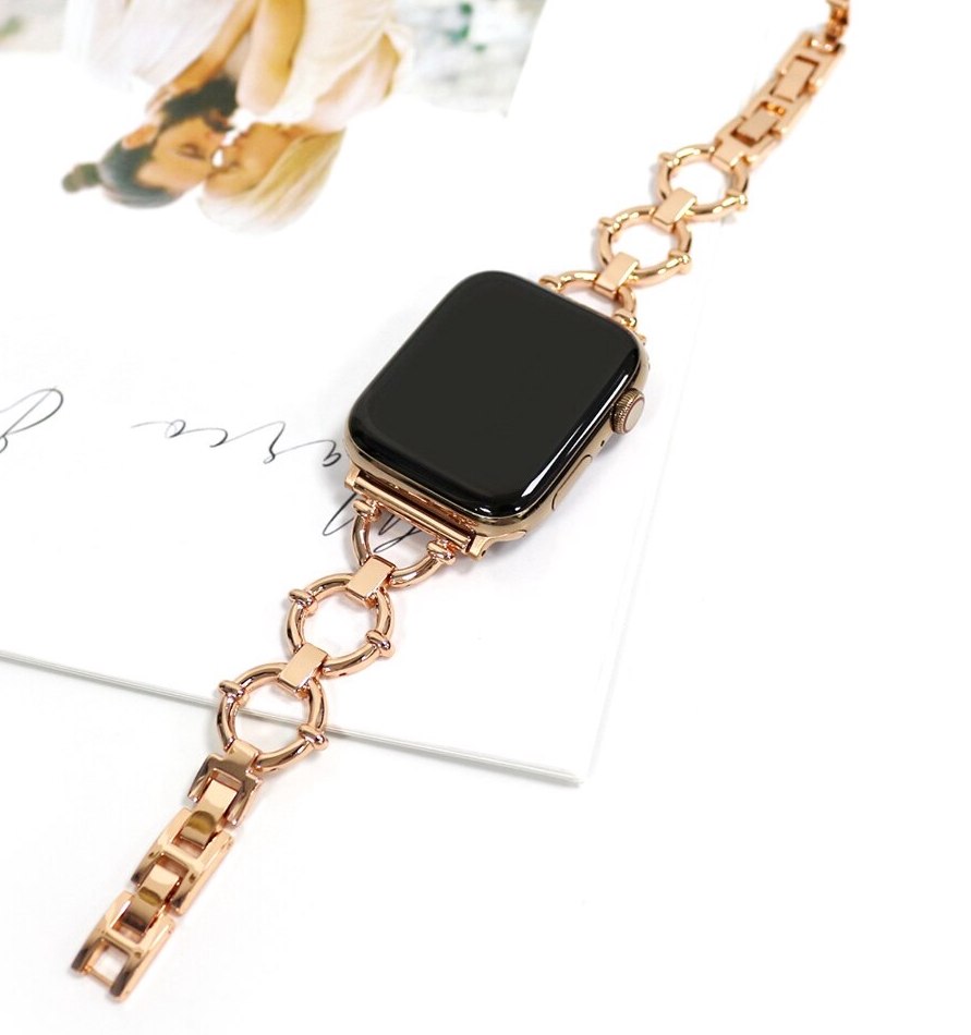 Roségold Metal Chain Odette | Gliederarmband für Apple Watch (Roségold)-Apple Watch Armbänder kaufen