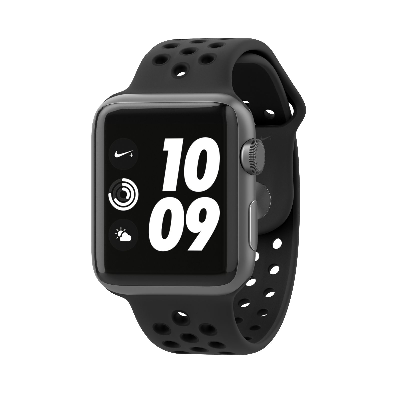 Anthrazit/Schwarz Silikon Loop | Sportarmband für Apple Watch (Schwarz)-Apple Watch Armbänder kaufen #farbe_anthrazit/schwarz