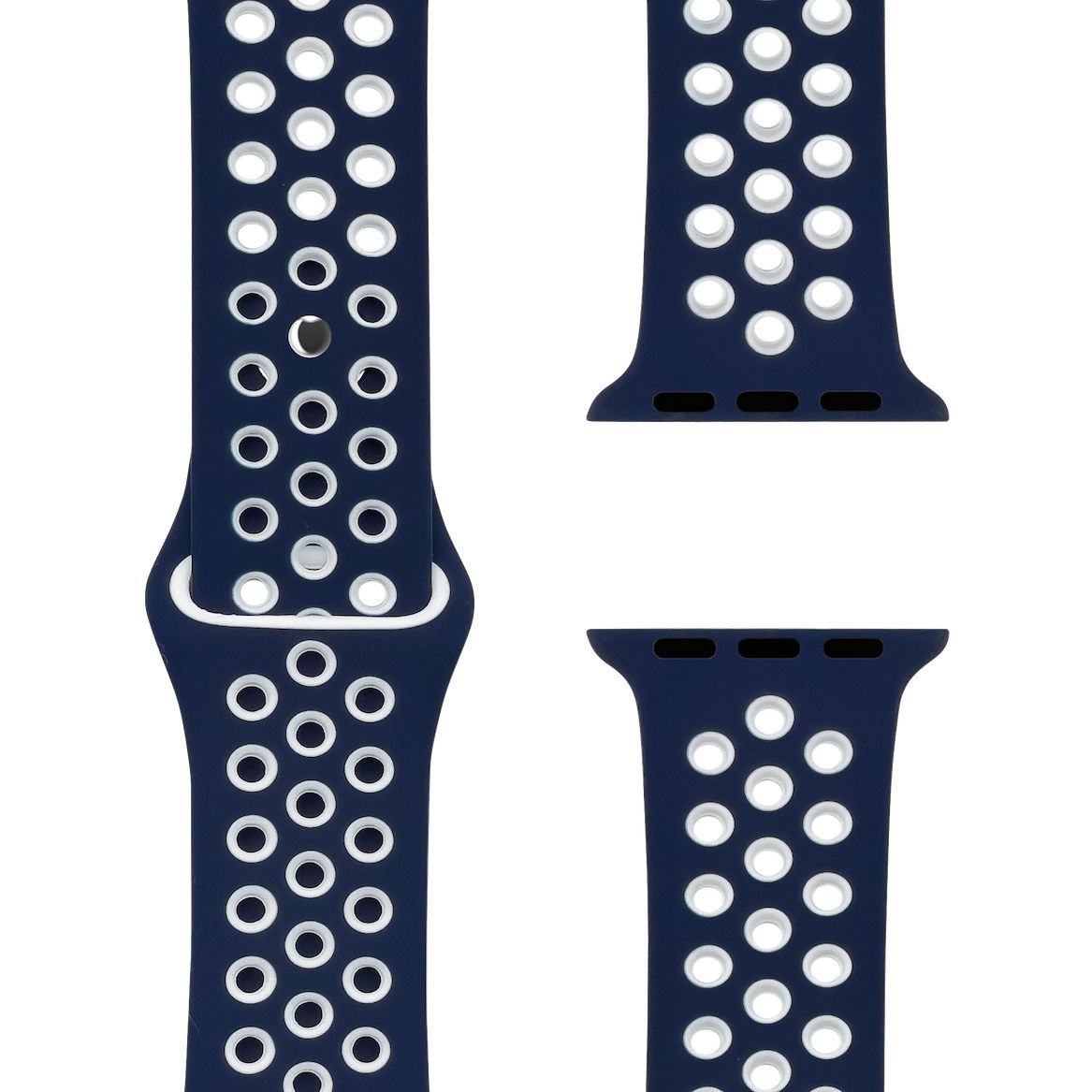 Blue/White Silikon Loop | Armband für Apple Watch (Blau)-Apple Watch Armbänder kaufen #farbe_blau/weiß