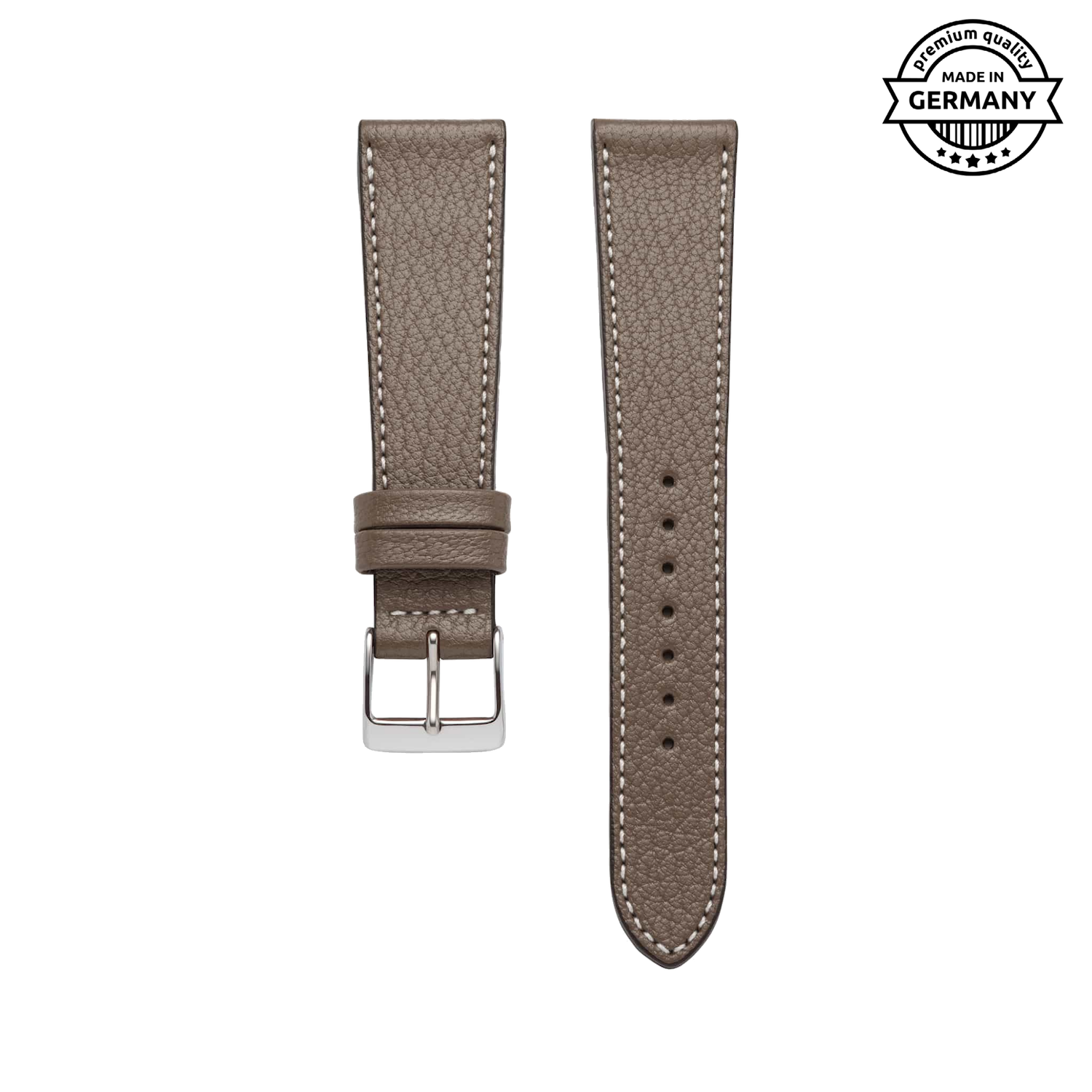 Taupe Goat Leather Slim | Lederarmband aus Ziegenleder für Apple Watch (Grau)-Apple Watch Armbänder kaufen