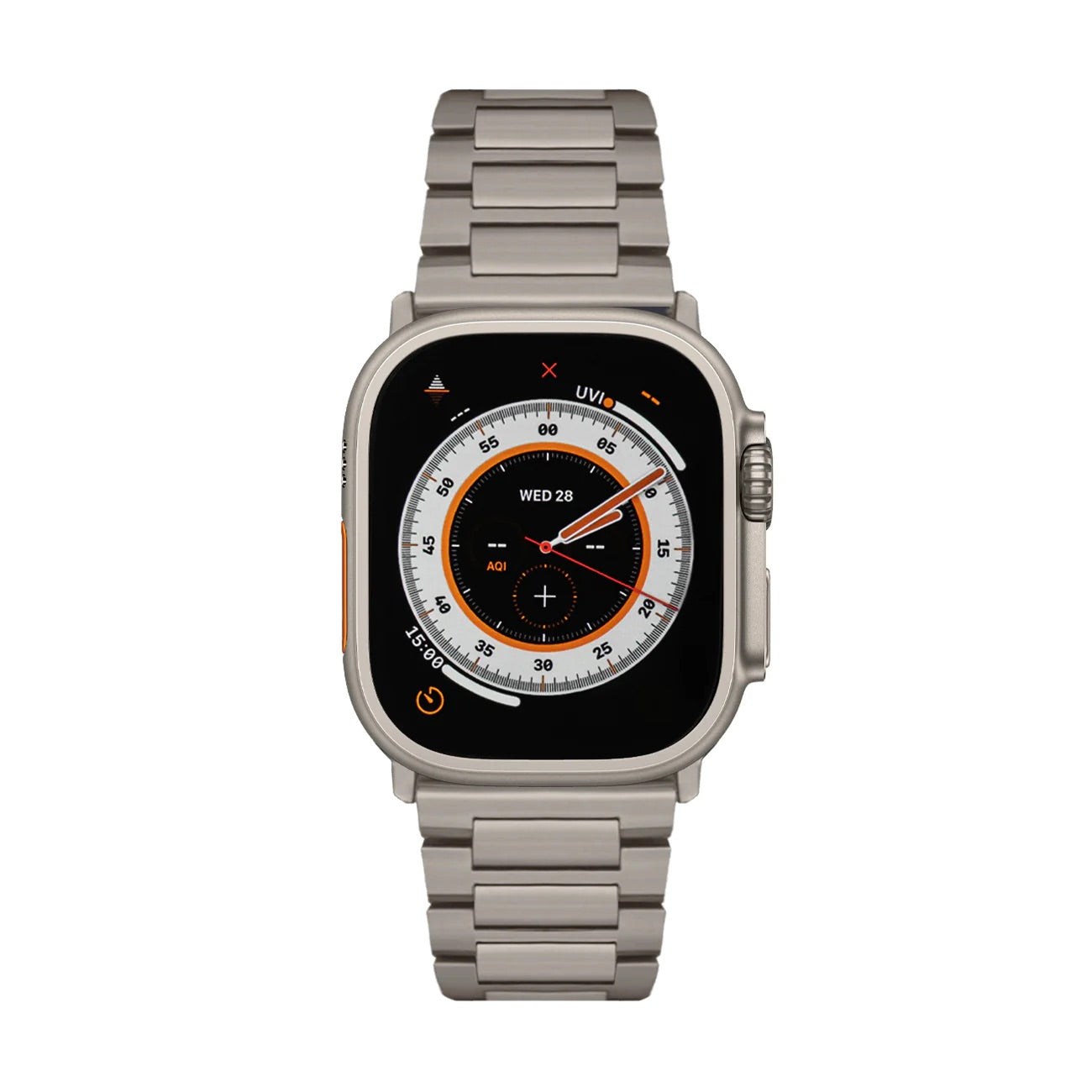 Silber - Titan 5 | Gliederarmband für Apple Watch (Silber)-Apple Watch Armbänder kaufen