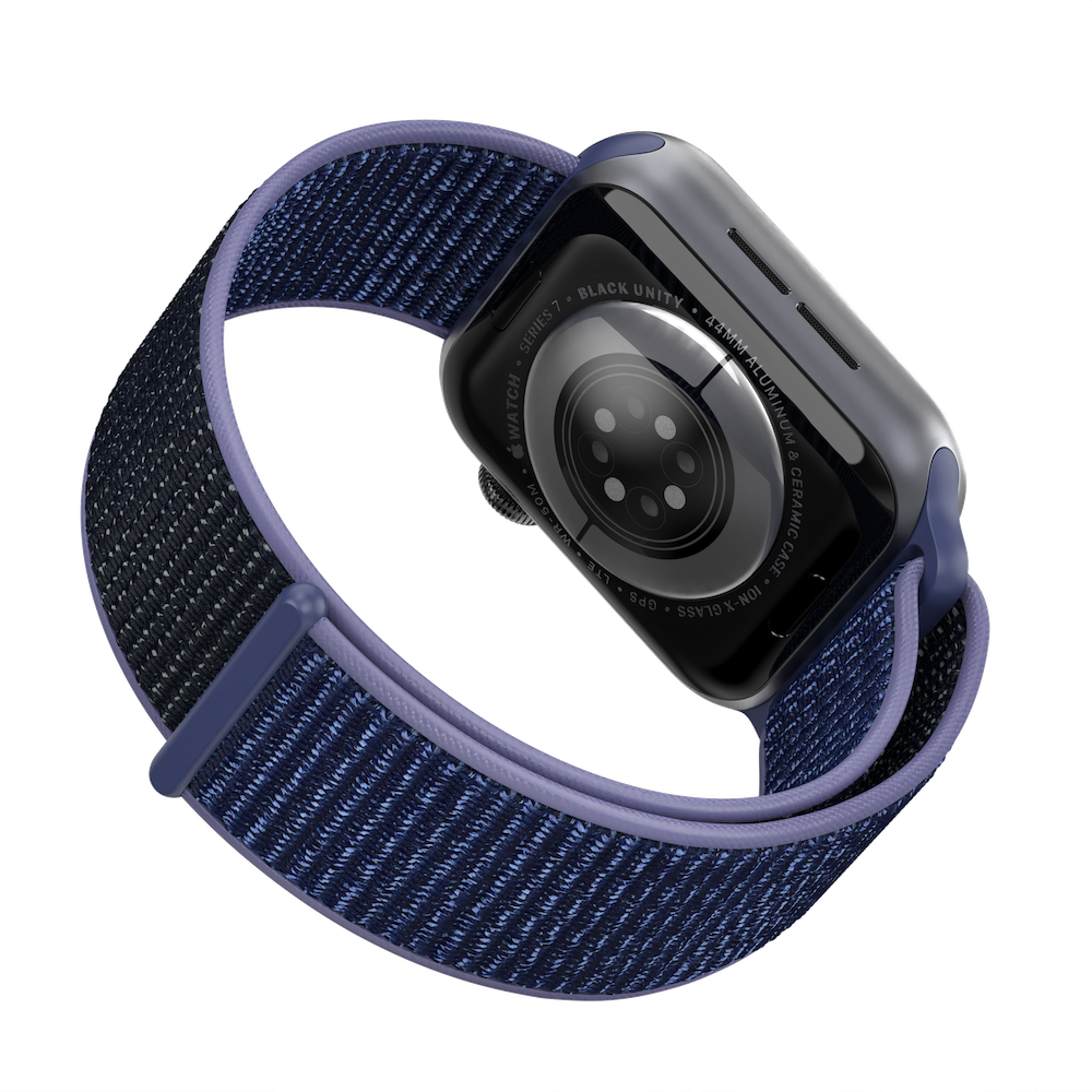 Sport Loop Midnight Two Tone | Geweven Sportbandje voor Apple Watch (blauw)