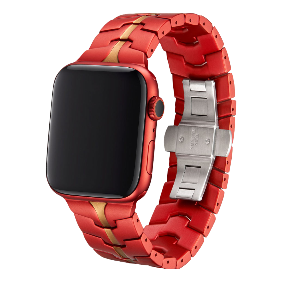 Vitero Crimson - Eloxiertes Aluminium | Gliederarmband für Apple Watch (Matt Rot)-Original JUUK Apple Watch Armbands kaufen